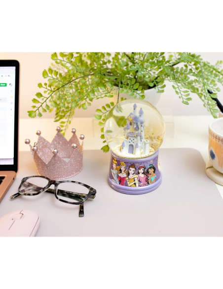 Globo de Nieve Iluminado Princesas Disney Silver Buffalo 100mL