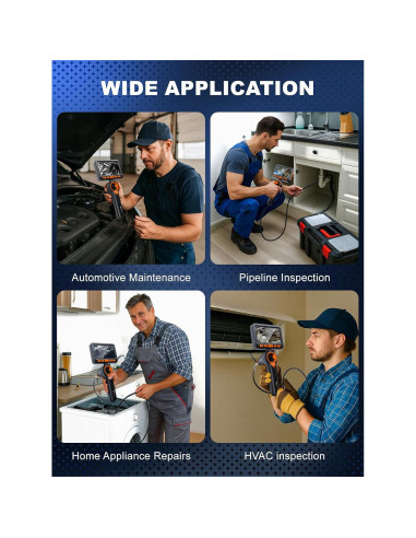 Borescopio Articulado GearView GV4-DT 1080P 5" IP67 6.2mm