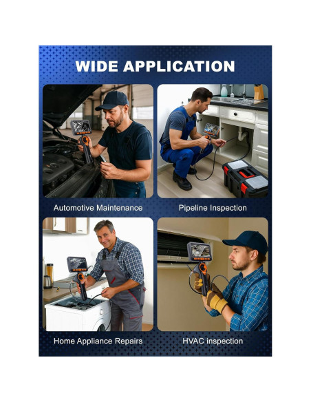 Borescopio Articulado GearView GV4-DT 1080P 5" IP67 6.2mm