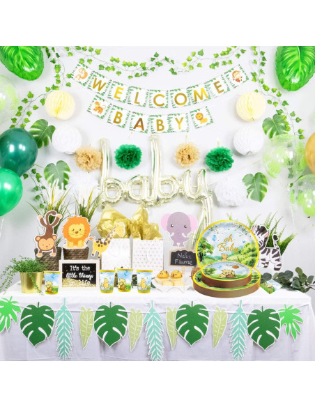 Set de Fiesta Winnie Bear 175 Pcs para Baby Shower y Cumpleaños