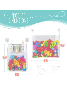 Organizador de Juguetes de Baño Comfylife con Letras y Ganchos 2