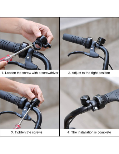 Campanas de Bicicleta Emoly, Paquete de 4, Sonido Fuerte 75dB