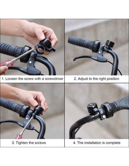 Campanas de Bicicleta Emoly, Paquete de 4, Sonido Fuerte 75dB