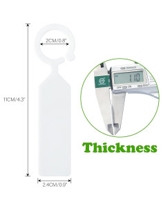 Etiquetas de Jardín Blancas KINGLAKE GARDEN 100 Pcs 11x2.4 cm 2