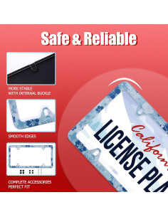 Marco de Placa de Licencia NINANMY Floral Vintage 31.2x16cm 2