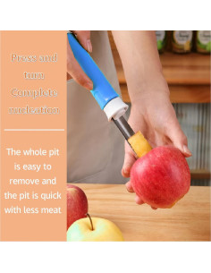 Pelador y Removedor de Corazón de Frutas 2 en 1 Azhaoiang 2