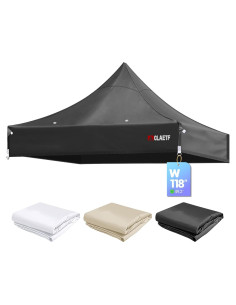 Techo de Carpa Plegable 10x10 CLAETF Negro Impermeable