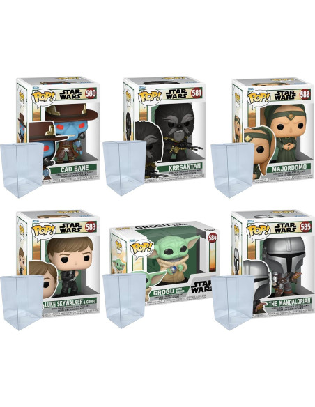 Conjunto 6 Figuras Funko Pop Star Wars Boba Fett + 6 Cajas Protectoras Conjunto 6 Figuras Funko Pop Star Wars Boba Fett + 6 Cajas Protectoras