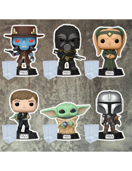 Conjunto 6 Figuras Funko Pop Star Wars Boba Fett + 6 Cajas Protectoras Conjunto 6 Figuras Funko Pop Star Wars Boba Fett + 6 Cajas Protectoras