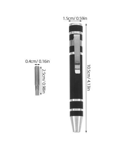 Juego de Destornilladores 8 en 1 VALICLUD Portátil Aluminio