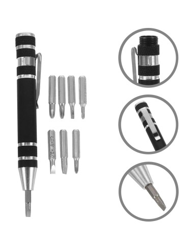 Juego de Destornilladores 8 en 1 VALICLUD Portátil Aluminio