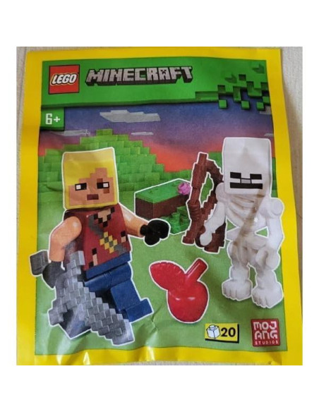 LEGO Minecraft Minifigura Héroe y Esqueleto 5cm 6+