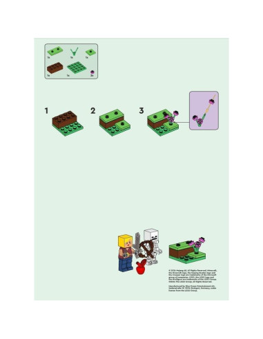 LEGO Minecraft Minifigura Héroe y Esqueleto 5cm 6+
