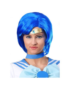 Peluca Sailor Mercury Fun Costumes para Adultos Estándar