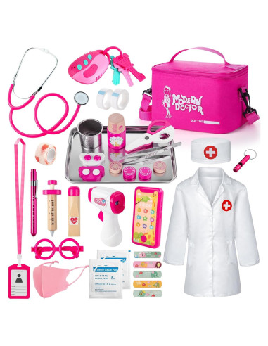 Juego de Doctor para Niñas Sundaymot - 34 Piezas con Estetoscopio