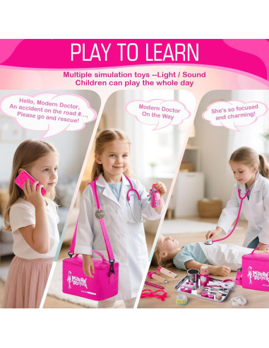 Juego de Doctor para Niñas Sundaymot - 34 Piezas con Estetoscopio