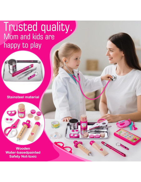 Juego de Doctor para Niñas Sundaymot - 34 Piezas con Estetoscopio