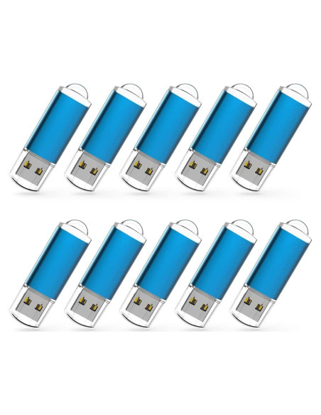10 Unidades USB 2.0 RAOYI 1GB Memoria Flash Azul