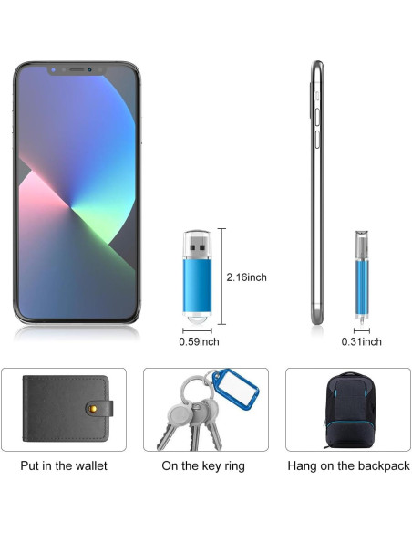 10 Unidades USB 2.0 RAOYI 1GB Memoria Flash Azul