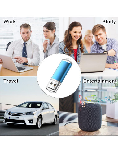 10 Unidades USB 2.0 RAOYI 1GB Memoria Flash Azul