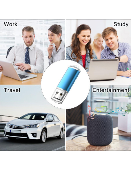 10 Unidades USB 2.0 RAOYI 1GB Memoria Flash Azul