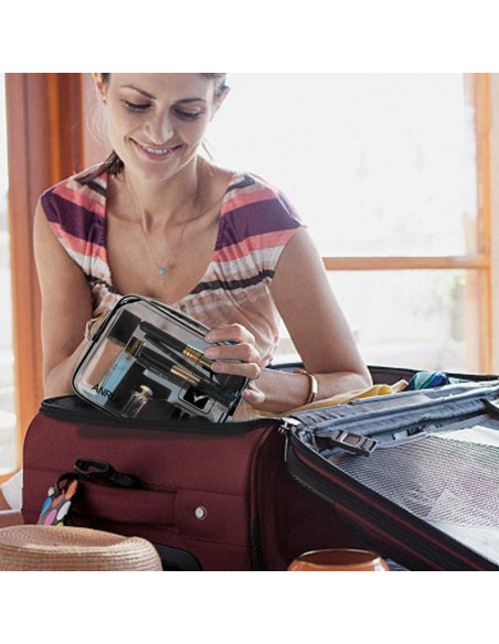 Bolsas de Maquillaje ANRUI Transparentes Aprobadas por TSA 3 Pack Bolsas de Maquillaje ANRUI Transparentes Aprobadas por TSA 3 Pack