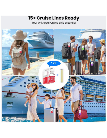 6 Etiquetas de Equipaje Transparentes HONIZER para Cruceros