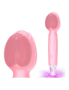 Cepillo Facial de Limpieza TOPQIAO Rosa Impermeable Recargable