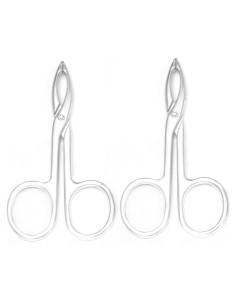 Pinzas de Cejas Motanar 2 Piezas Acero Inoxidable Plata