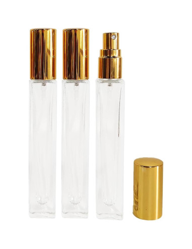 8 Botellas de Spray de Vidrio AGENIZ 10ml Reutilizables Oro