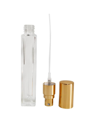 8 Botellas de Spray de Vidrio AGENIZ 10ml Reutilizables Oro