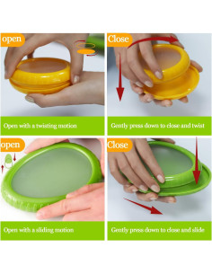 Set de 4 Contenedores de Almacenamiento Reutilizables NYYYSMT 2