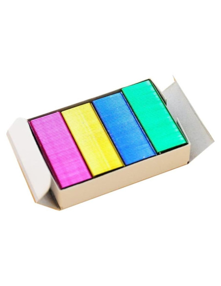800 Grapas Coloridas Estándar 24/6mm Rosojodg para Oficina