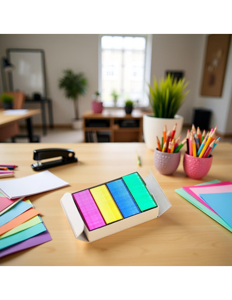 800 Grapas Coloridas Estándar 24/6mm Rosojodg para Oficina