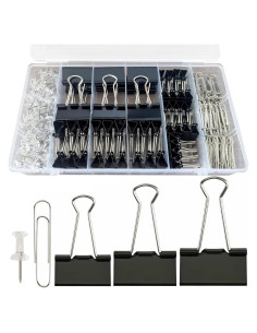 Clips de Papel y Carpeta LyBlissor 240 PCS Variados