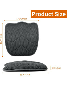 Cojín de Asiento para Automóvil Anysiny Malla 3D Antideslizante 2