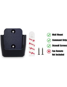 Soporte de Pared para Control Remoto Ventilador Merwry Negro 2