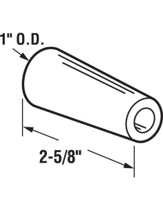 Bumper de goma blanca Prime-Line D 1802 para puerta corrediza - 2 piezas 2