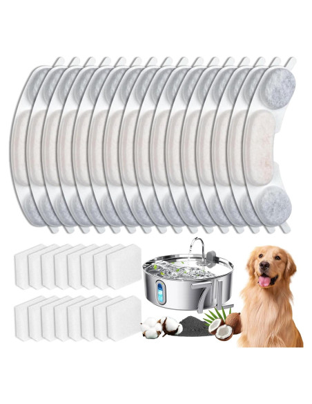 16 Filtros de Reemplazo para Fuente de Agua Smartoo 7L