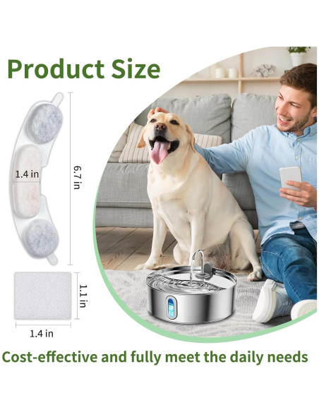 16 Filtros de Reemplazo para Fuente de Agua Smartoo 7L