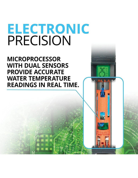 Calentador de Acuario Fluval E200 200W para 246L, Negro