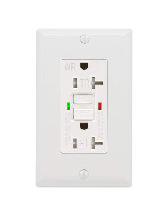 Salida GFCI 20 Amperios ANKO con Placas Decorativas y LED