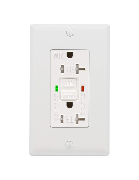 Salida GFCI 20 Amperios ANKO con Placas Decorativas y LED