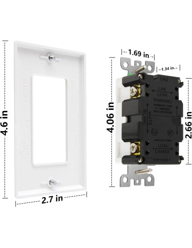 Salida GFCI 20 Amperios ANKO con Placas Decorativas y LED