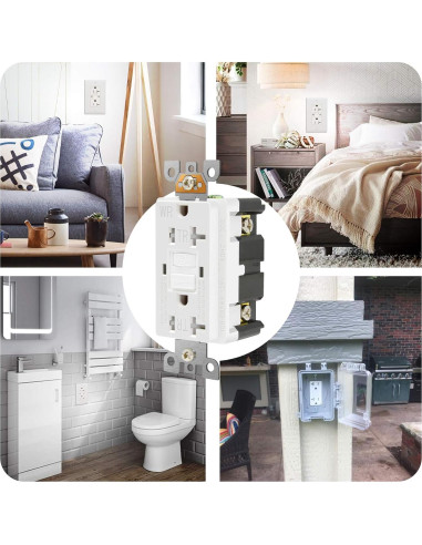 Salida GFCI 20 Amperios ANKO con Placas Decorativas y LED