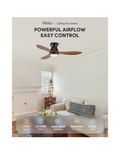 Ventilador de Techo VONLUCE 106.68 cm con Luz y Control Remoto 2