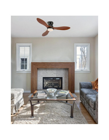 Ventilador de Techo VONLUCE 106.68 cm con Luz y Control Remoto