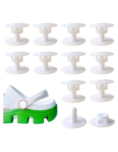 Remaches de Reemplazo Lopau para Zuecos - 10 Botones EVA Blancos