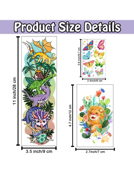 Tatuajes Temporales para Niños Leesgel - 66 Hojas Diversas Tatuajes Temporales para Niños Leesgel - 66 Hojas Diversas