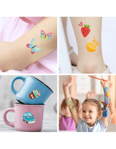 Tatuajes Temporales para Niños Leesgel - 66 Hojas Diversas